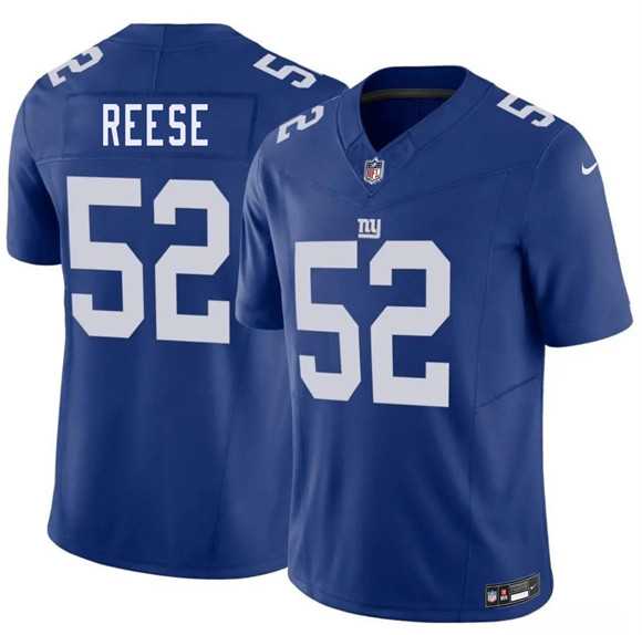 Mens New York Giants #52 Arvell Reese Blue 2026 Draft F.U.S.E. Vapor Untouchable Limited Stitched Jersey Dzhi