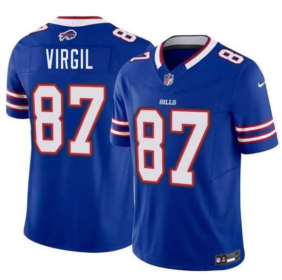 Mens Buffalo Bills #87 Jalen Virgil Blue 2026 Draft F.U.S.E. Vapor Untouchable Limited Stitched Jersey Dzhi->->