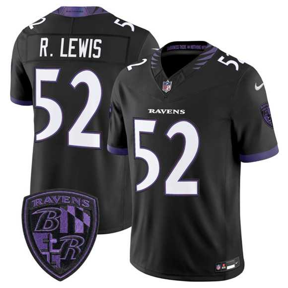 Mens Baltimore Ravens #52 Ray Lewis Black 2026 F.U.S.E. Alternate Vapor Limited Stitched Jersey Dzhi->->