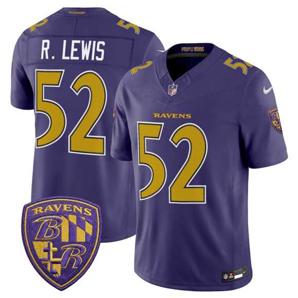 Mens Baltimore Ravens #52 Ray Lewis Purple 2026 F.U.S.E. Alternate Vapor Limited Stitched Jersey Dzhi->->