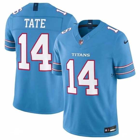 Mens Tennessee Titans #14 Carnell Tate Light Blue 2026 F.U.S.E. Vapor Limited Stitched Jersey Dzhi