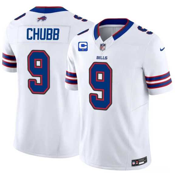 Mens Buffalo Bills #9 Bradley Chubb White 2026 F.U.S.E. 1-Star C Patch Vapor Untouchable Limited Stitched Jersey Dzhi