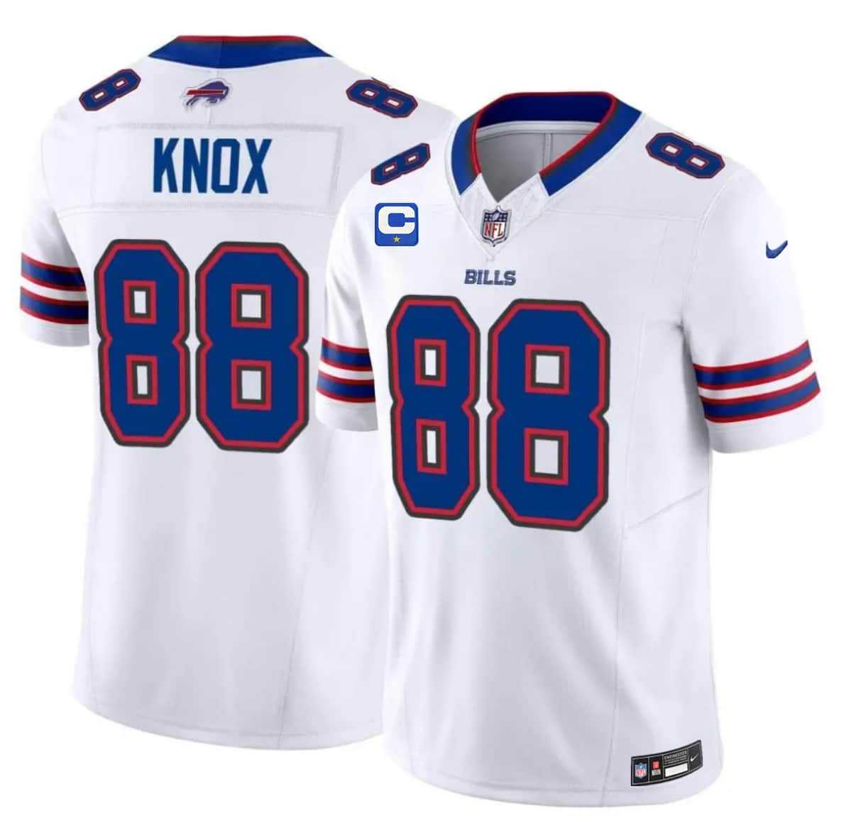 Mens Buffalo Bills #88 Dawson Knox White 2026 F.U.S.E. With 1-Star C Patch Vapor Untouchable Limited Stitched Jersey Dzhi