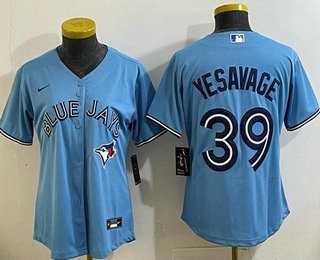 Womens Toronto Blue Jays #39 Trey Yesavage Light Blue Cool Base Jersey->->MLB Jersey