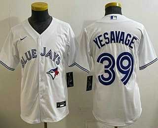 Youth Toronto Blue Jays #39 Trey Yesavage White Cool Base Jersey->->MLB Jersey