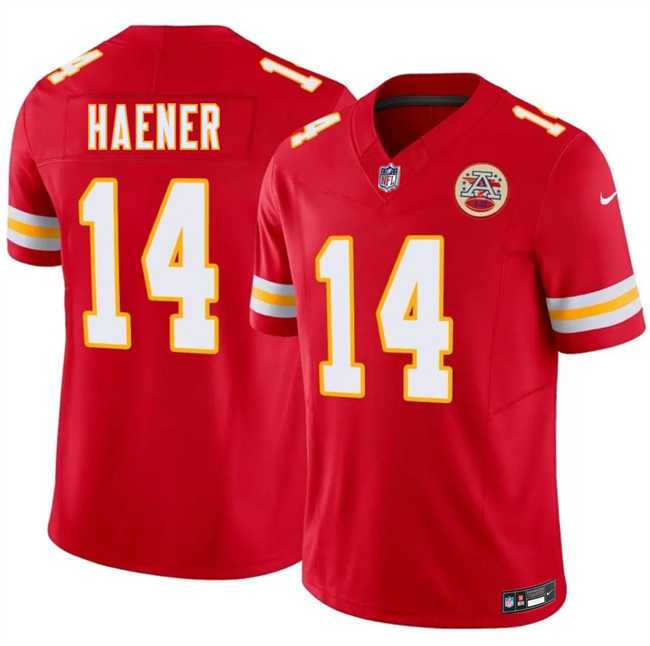 Mens Kansas City Chiefs #14 Jake Haener Red 2026 F.U.S.E. Vapor Untouchable Limited Stitched Football Jersey Dzhi