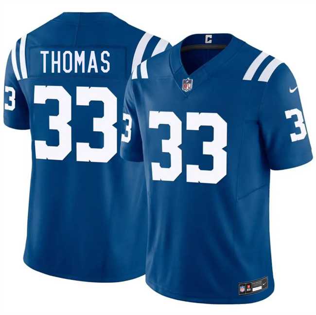 Mens Indianapolis Colts #33 Juanyeh Thomas Blue 2026 F.U.S.E. Vapor Limited Stitched Jersey Dzhi->->