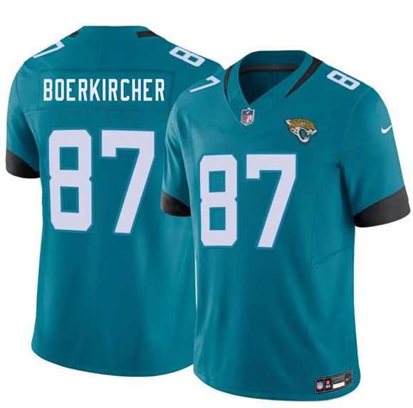 Mens Jacksonville Jaguars #87 Nate Boerkircher Teal 2026 Draft F.U.S.E. Vapor Untouchable Limited Stitched Jersey Dzhi->->