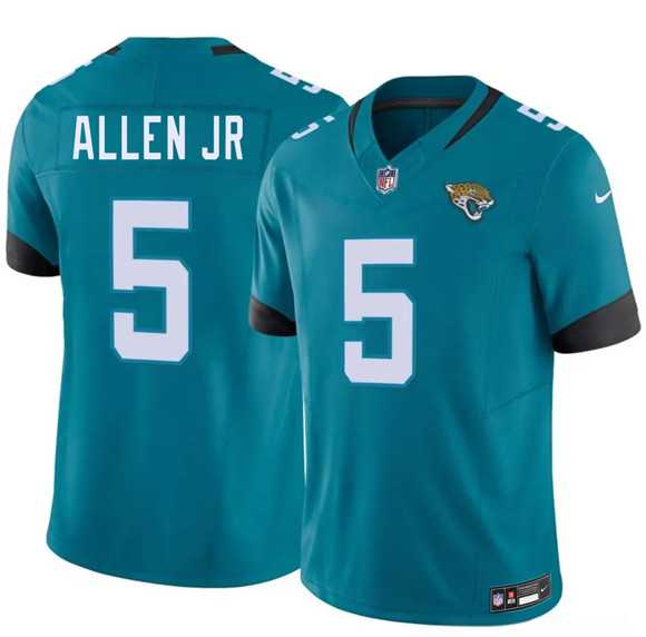Mens Jacksonville Jaguars #5 LeQuint Allen Jr Teal 2026 F.U.S.E. Vapor Untouchable Limited Stitched Jersey Dzhi->->