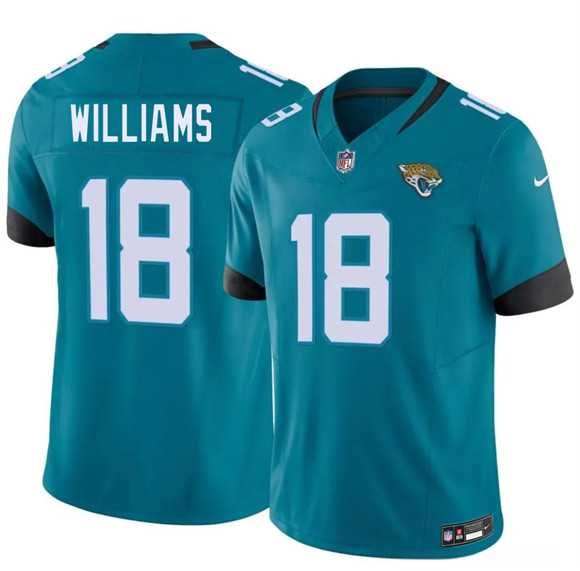Mens Jacksonville Jaguars #18 C.J. Williams Teal 2026 Draft F.U.S.E. Vapor Untouchable Limited Stitched Jersey Dzhi->->