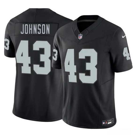 Mens Las Vegas Raiders #43 Dalton Johnson Black 2026 F.U.S.E. Vapor Untouchable Limited Stitched Jersey Dzhi->->