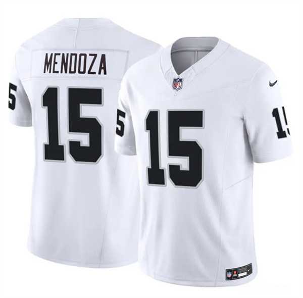 Mens Las Vegas Raiders #15 Fernando Mendoza White 2026 Draft F.U.S.E. Vapor Untouchable Limited Stitched Jersey Dzhi->->