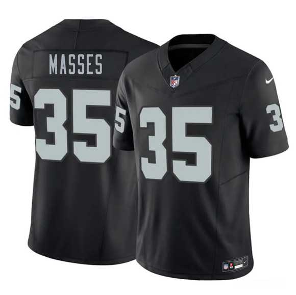 Mens Las Vegas Raiders #35 Hezekiah Masses Black 2026 F.U.S.E. Vapor Untouchable Limited Stitched Jersey Dzhi->->