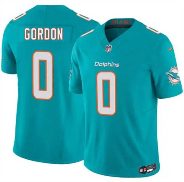 Mens Miami Dolphins #0 Ollie Gordon Aqua 2026 F.U.S.E. Vapor Limited Stitched Jersey Dzhi