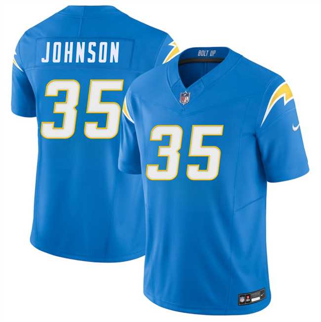 Mens Los Angeles Chargers #35 Amar Johnson Blue 2026 F.U.S.E. Vapor Limited Stitched Jersey Dzhi->->