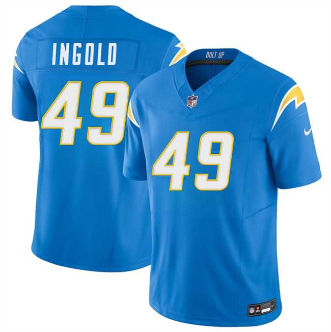 Mens Los Angeles Chargers #49 Alec Ingold Blue 2026 F.U.S.E. Vapor Limited Stitched Jersey Dzhi->->