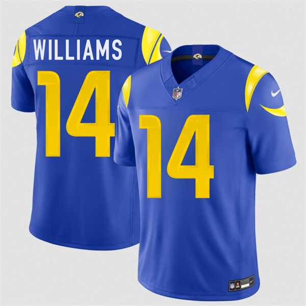 Mens Los Angeles Rams #14 Mario Williams Royal 2026 F.U.S.E. Vapor Limited Stitched Jersey Dzhi->->
