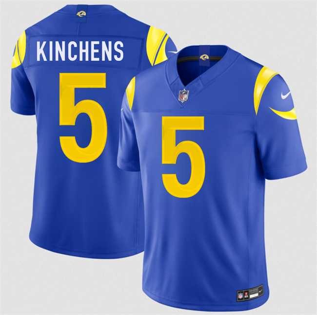 Mens Los Angeles Rams #5 Kamren Kinchens Royal 2026 F.U.S.E. Vapor Limited Stitched Jersey Dzhi->->