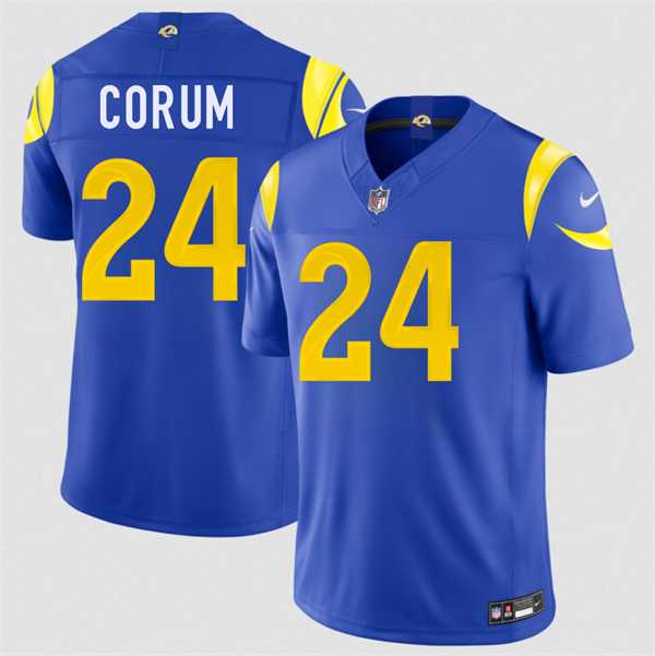 Mens Los Angeles Rams #24 Blake Corum Royal 2026 F.U.S.E. Vapor Limited Stitched Jersey Dzhi->->