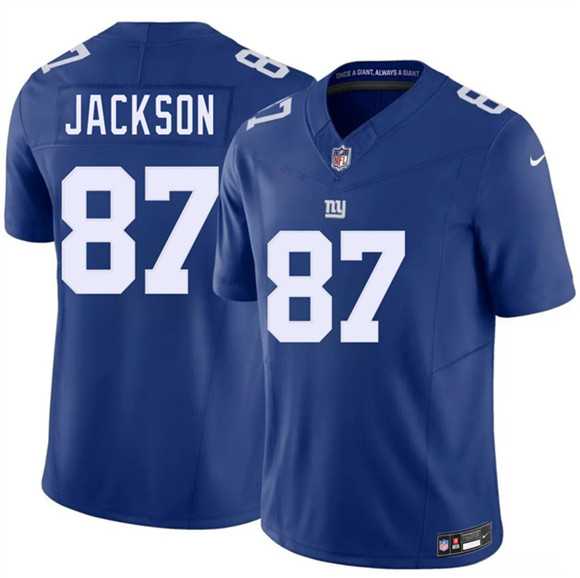 Mens New York Giants #87 Courtney Jackson Blue 2026 F.U.S.E. Vapor Untouchable Limited Stitched Jersey Dzhi