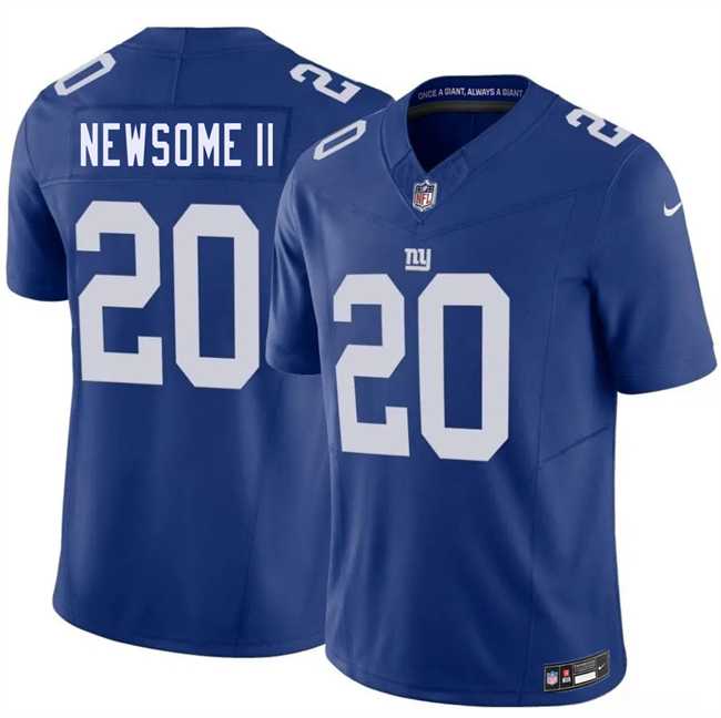 Mens New York Giants #20 Greg Newsome II Blue 2026 F.U.S.E. Vapor Untouchable Limited Stitched Jersey Dzhi