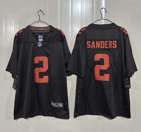 Mens Cleveland Browns #2 Shedeur Sanders Brown 2026 Alpha Dawg Edition Vapor Limited Stitched Jersey