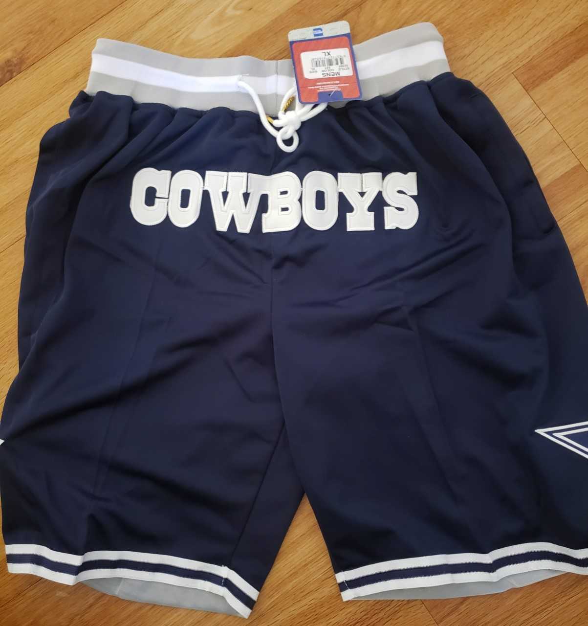 Mens Dallas Cowboys Navy Blue Just Don Shorts (Run Small)