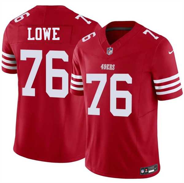 Mens San Francisco 49ers #76 Vederian Lowe Red 2026 F.U.S.E. Vapor Untouchable Limited Stitched Jersey Dzhi