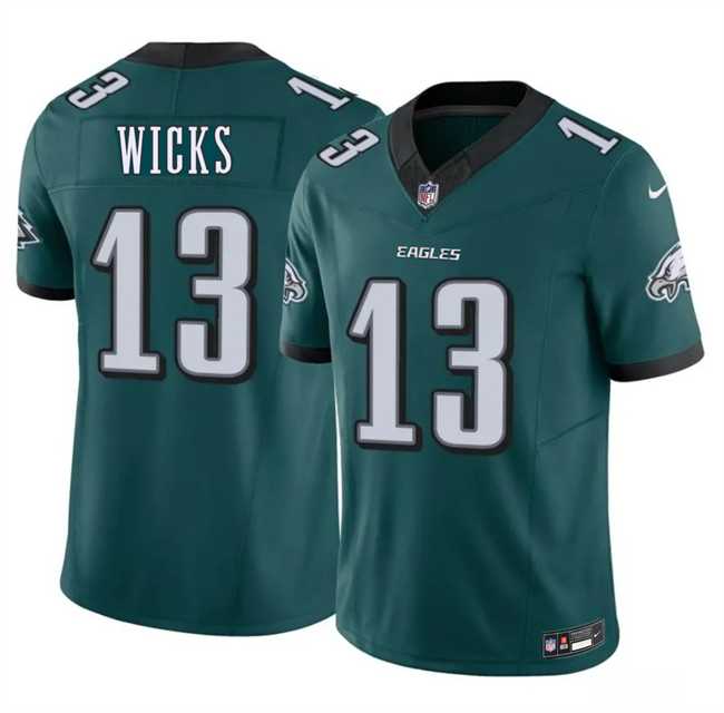 Mens Philadelphia Eagles #13 Dontayvion Wicks Green 2026 F.U.S.E. Vapor Untouchable Limited Stitched Jersey Dzhi->->