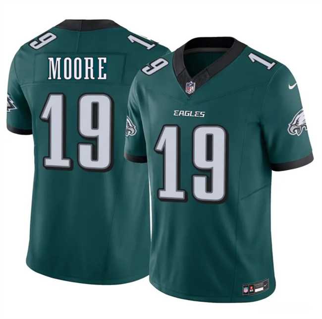 Mens Philadelphia Eagles #19 Elijah Moore Green 2026 F.U.S.E. Vapor Untouchable Limited Stitched Jersey Dzhi->->