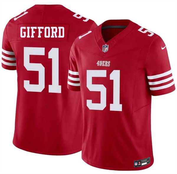 Mens San Francisco 49ers #51 Luke Gifford Red 2026 F.U.S.E. Vapor Untouchable Limited Stitched Jersey Dzhi