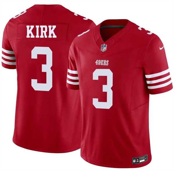 Mens San Francisco 49ers #3 Christian Kirk Red 2026 F.U.S.E. Vapor Untouchable Limited Stitched Jersey Dzhi