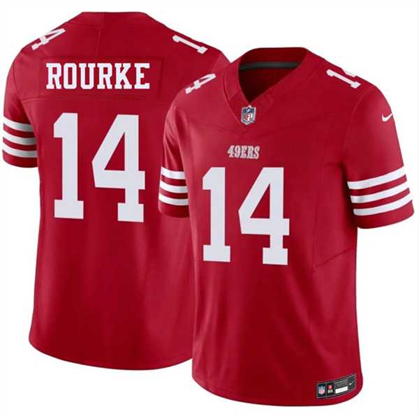 Mens San Francisco 49ers #14 Kurtis Rourke Red 2026 F.U.S.E. Vapor Untouchable Limited Stitched Jersey Dzhi