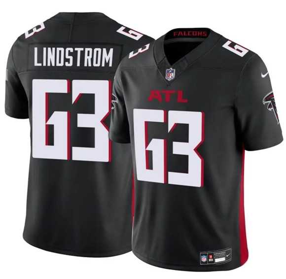 Mens Atlanta Falcons #63 Chris Lindstrom Black 2025 F.U.S.E. Vapor Untouchable Limited Stitched Jersey Dzhi