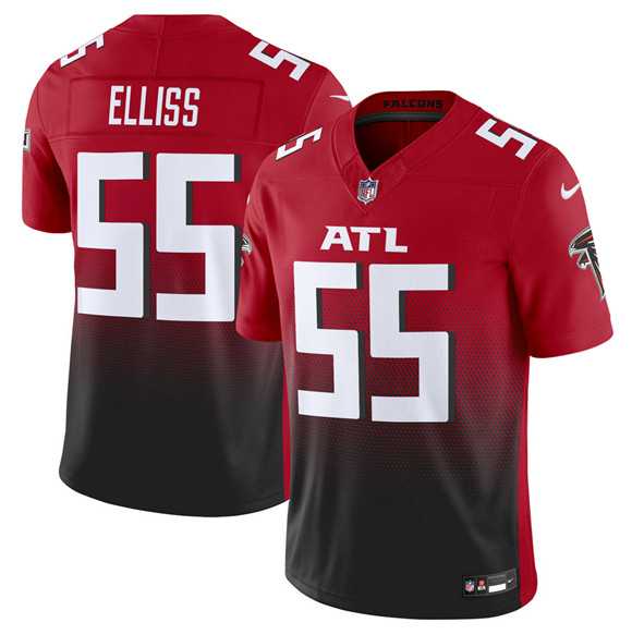 Mens Atlanta Falcons #55 Kaden Elliss Red Black 2025 F.U.S.E Vapor Untouchable Limited Stitched Jersey Dzhi