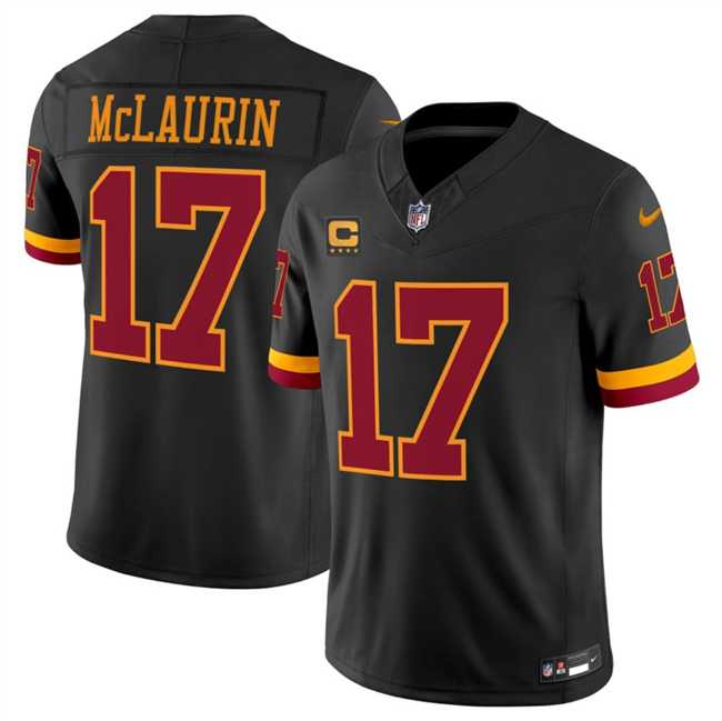Mens Washington Commanders #17 Terry McLaurin Black 2026 F.U.S.E. Hail Raiser Alternate Vapor Limited Stitched Jersey Dzhi