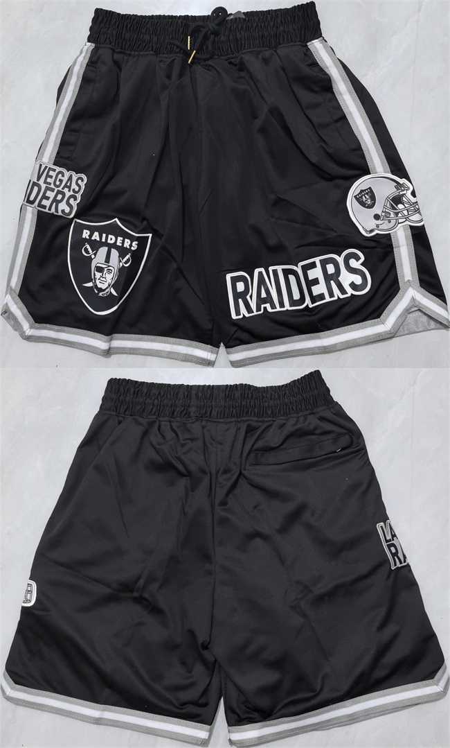 Mens Las Vegas Raiders Black Shorts (Run Small)