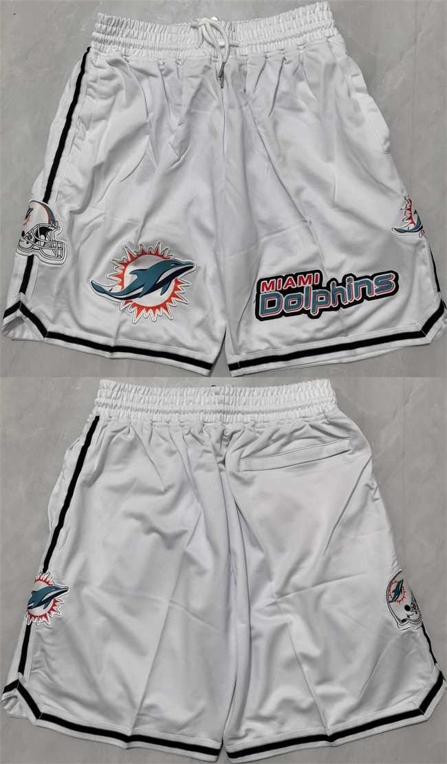 Mens Maimi Dolphins White Shorts (Run Small)