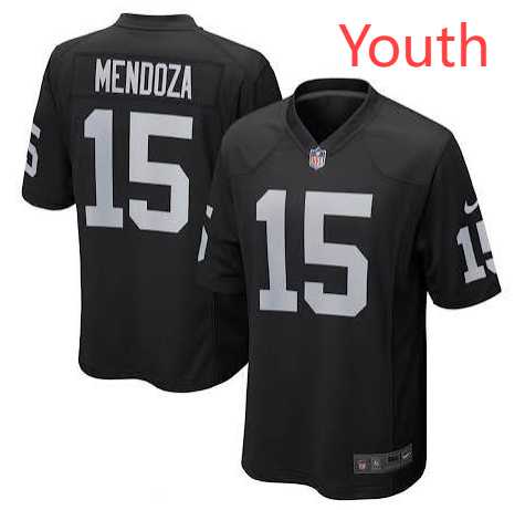Youth Las Vegas Raiders #15 Fernando Mendoza Black Vapor Limited Stitched Jersey Dzhi