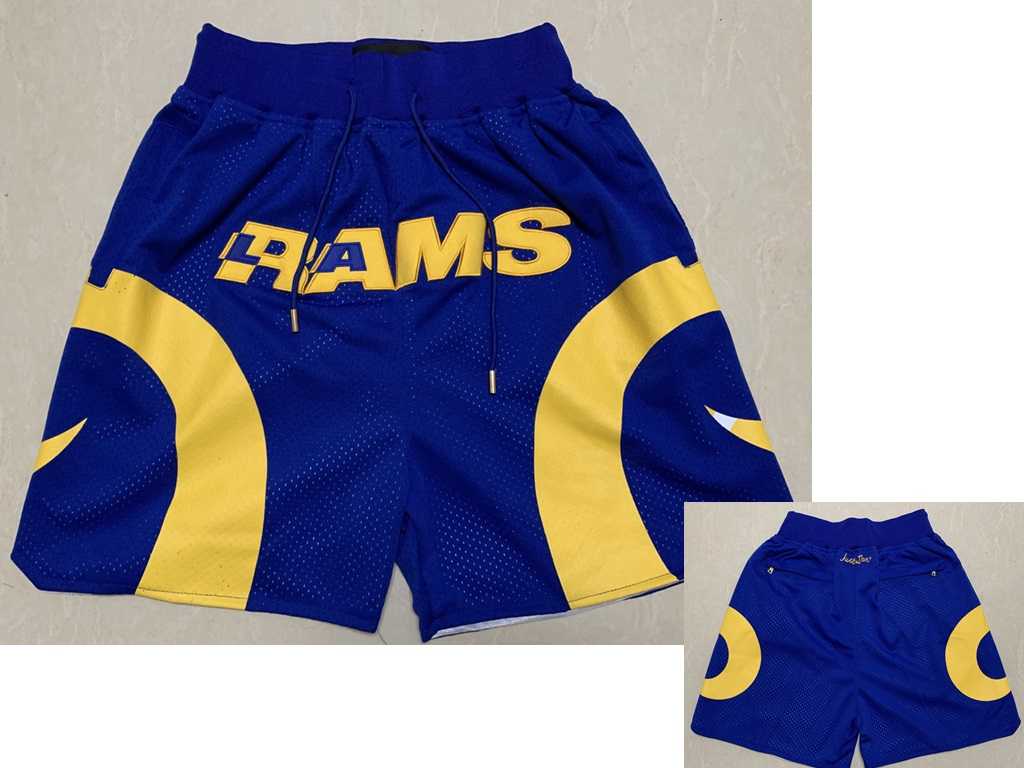 Mens Los Angeles Rams Royal Blue Just Don Shorts (Run Small)