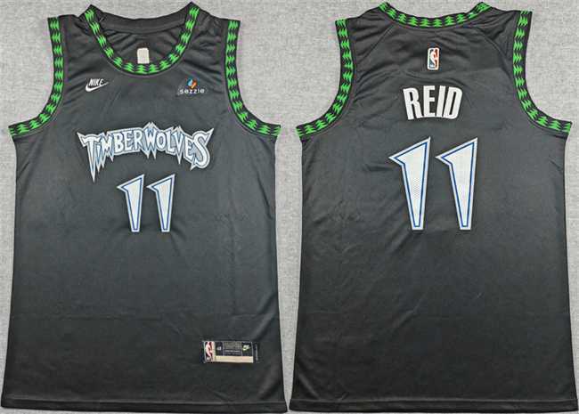 Mens Minnesota Timberwolves #11 Naz Reid Black 2025-26 Classic Edition Stitched jersey