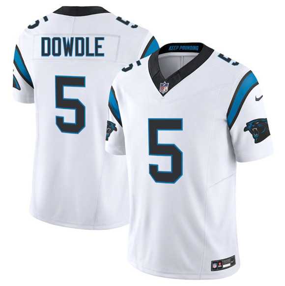 Mens Carolina Panthers #5 Rico Dowdle White 2024 F.U.S.E. Vapor Limited Stitched Jersey Dzhi