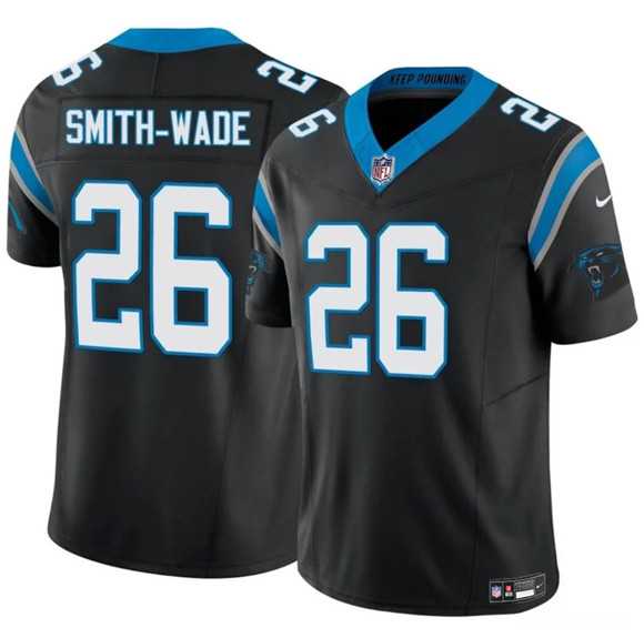 Mens Carolina Panthers #26 Chau Smith-Wade Black 2025 F.U.S.E. Vapor Limited Stitched Jersey Dzhi
