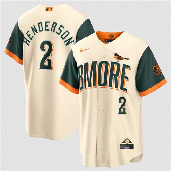 Mens Baltimore Orioles #2 Gunnar Henderson Natural 2026 City Connect Stadium Stitched Jersey Dzhi