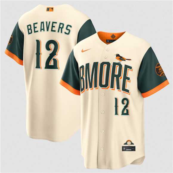 Mens Baltimore Orioles #12 Dylan Beavers Natural 2026 City Connect Stadium Stitched Jersey Dzhi