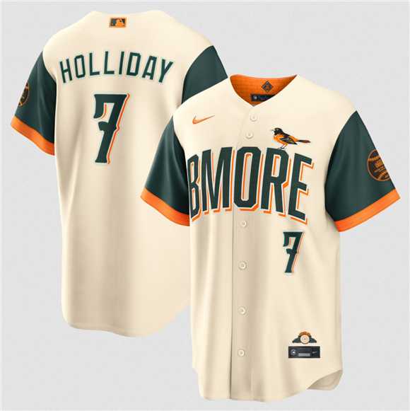 Mens Baltimore Orioles #7 Jackson Holliday Natural 2026 City Connect Stadium Stitched Jersey Dzhi