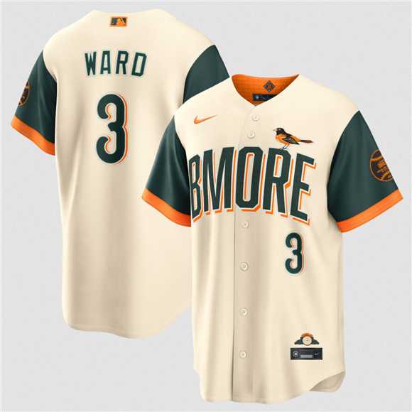 Mens Baltimore Orioles #3 Taylor Ward Natural 2026 City Connect Stadium Stitched Jersey Dzhi