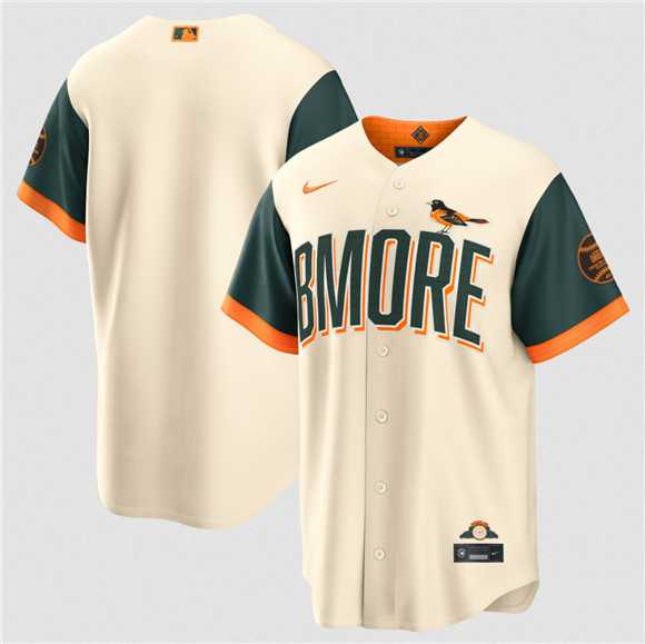 Mens Baltimore Orioles Blank Natural 2026 City Connect Stadium Stitched Jersey Dzhi