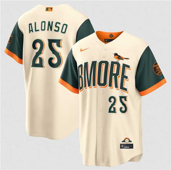 Mens Baltimore Orioles #25 Pete Alonso Natural 2026 City Connect Stadium Stitched Jersey Dzhi