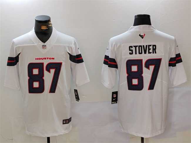 Mens Houston Texans #87 Cade Stover White Vapor Untouchable Football Stitched Jersey